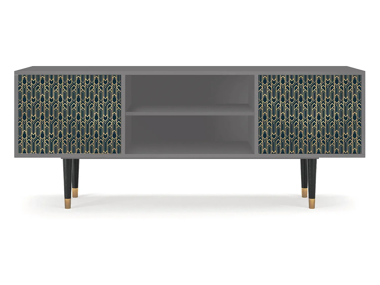 Outlet Mueble de TV - 170х69х48 cm - T2 - Golden Empire, Cinza Cinzento