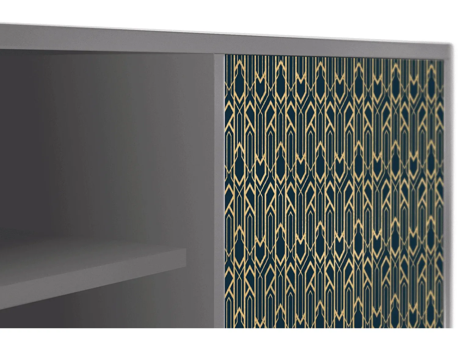 Outlet Mueble de TV - 170х69х48 cm - T2 - Golden Empire, Cinza Cinzento
