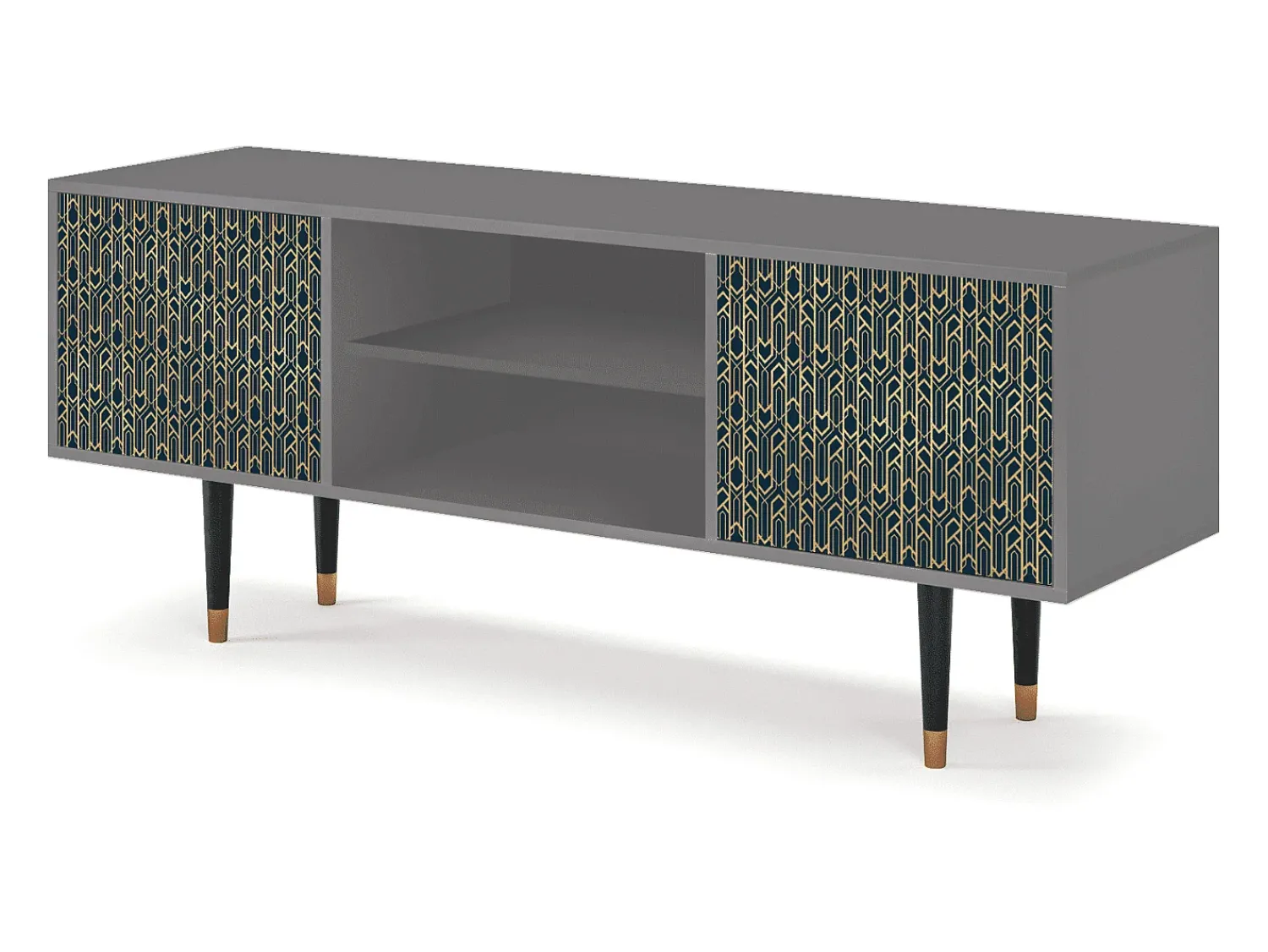 Outlet Mueble de TV - 170х69х48 cm - T2 - Golden Empire, Cinza Cinzento