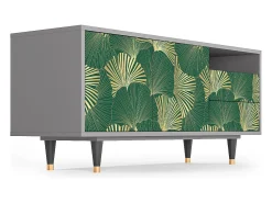 Clearance Mueble de TV - 125х56х41 cm - T7 - Gold Ginkgo, Cinza Cinzento