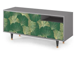 Clearance Mueble de TV - 125х56х41 cm - T7 - Gold Ginkgo, Cinza Cinzento