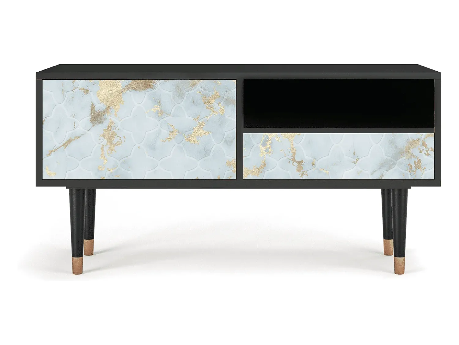 Mueble de TV - 115х59х48 cm - T3 - Golden Waves, Antracite^ Móvel De Tv
