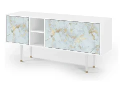 Móvel De Tv| Mueble de TV - 150х69х41 cm - T5 - Golden Waves, Branco Bege