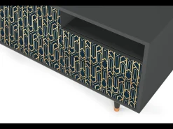 Mueble de TV - 125х56х41 cm - T7 - Golden Empire, Antracite^ Móvel De Tv