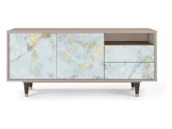 Online Mueble de TV - 125х56х41 cm - T7 - Golden Waves, Latte Bege