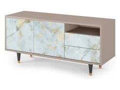 Online Mueble de TV - 125х56х41 cm - T7 - Golden Waves, Latte Bege