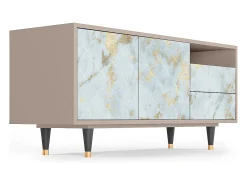 Online Mueble de TV - 125х56х41 cm - T7 - Golden Waves, Latte Bege