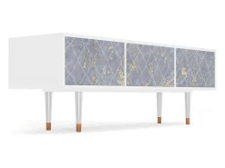 Clearance Mueble de TV - 170х59х48 cm - T4 - Golden Smoke, Branco Bege