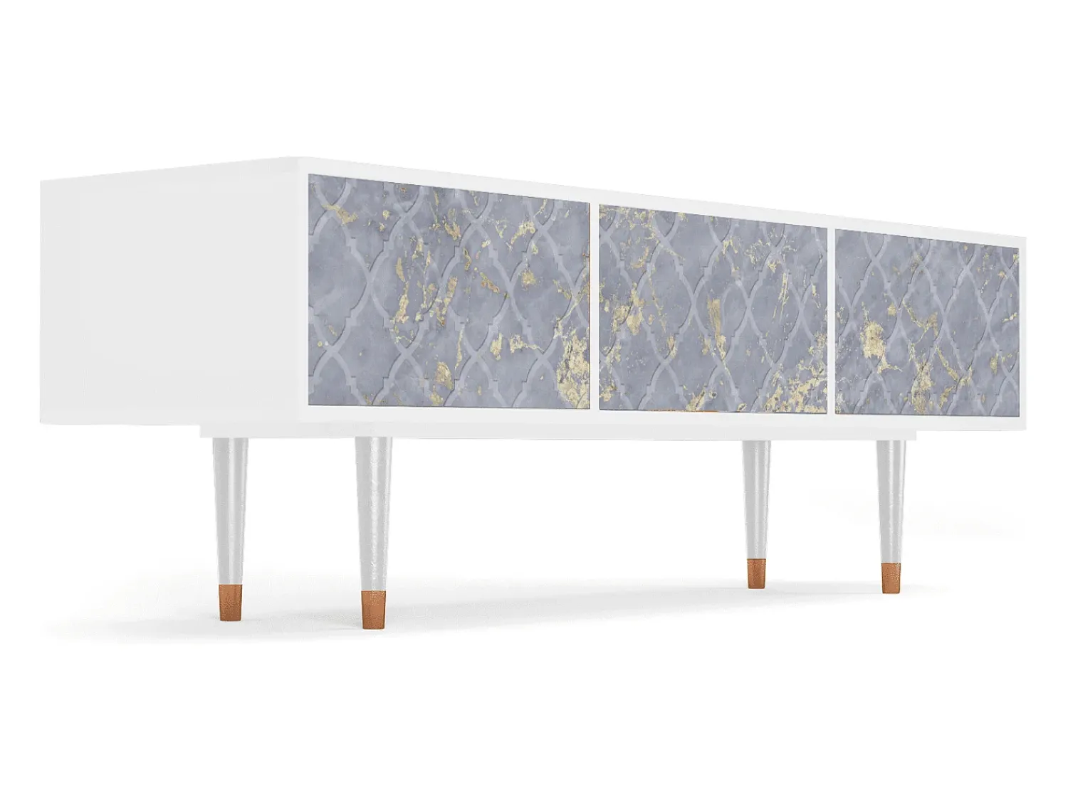 Clearance Mueble de TV - 170х59х48 cm - T4 - Golden Smoke, Branco Bege