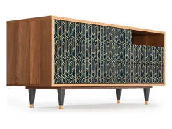 Mueble de TV - 125х56х41 cm - T7 - Golden Empire, Nogueira^ Móvel De Tv