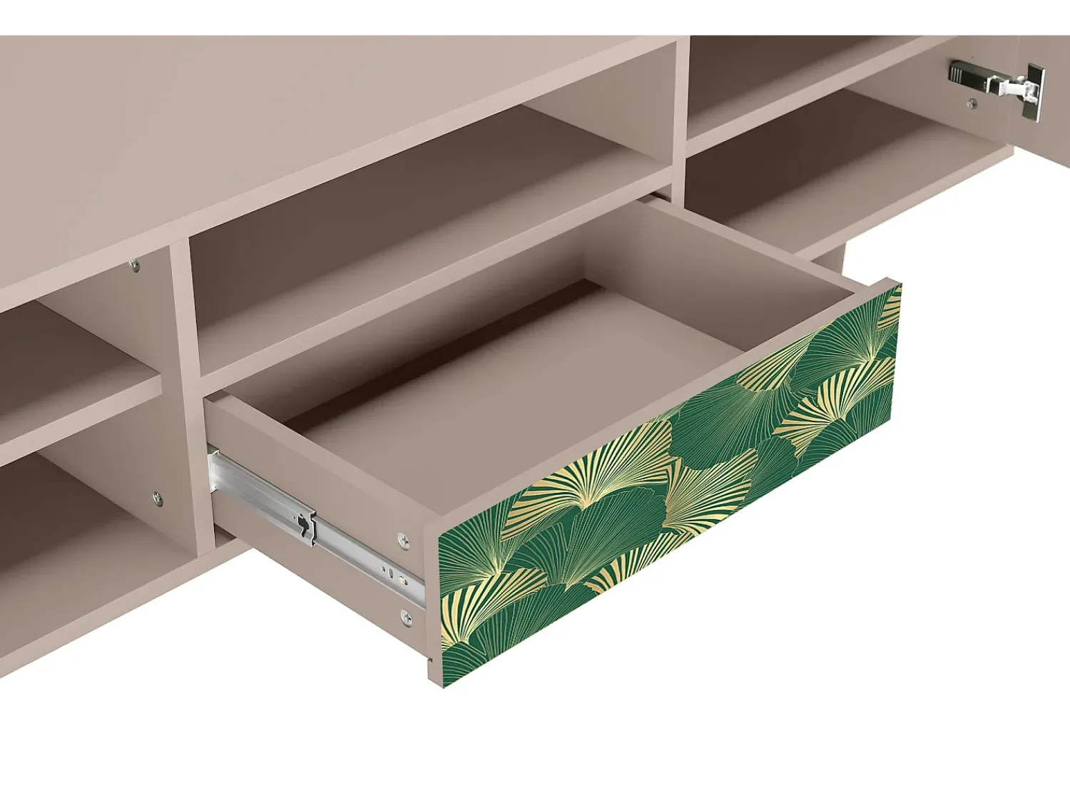 Móvel De Tv| Mueble de TV - 170х59х41 cm - T6 - Gold Ginkgo, Latte Bege