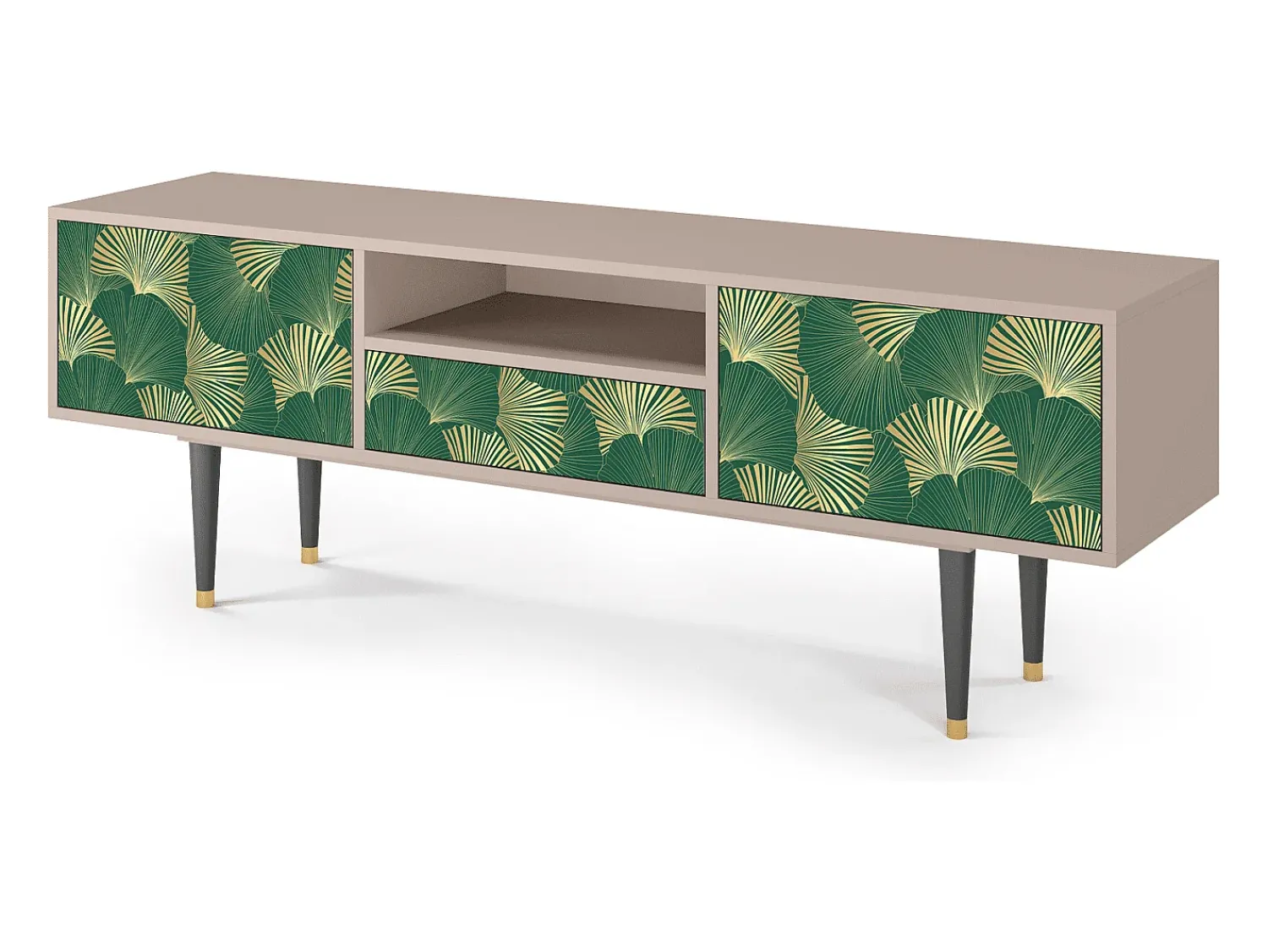 Móvel De Tv| Mueble de TV - 170х59х41 cm - T6 - Gold Ginkgo, Latte Bege