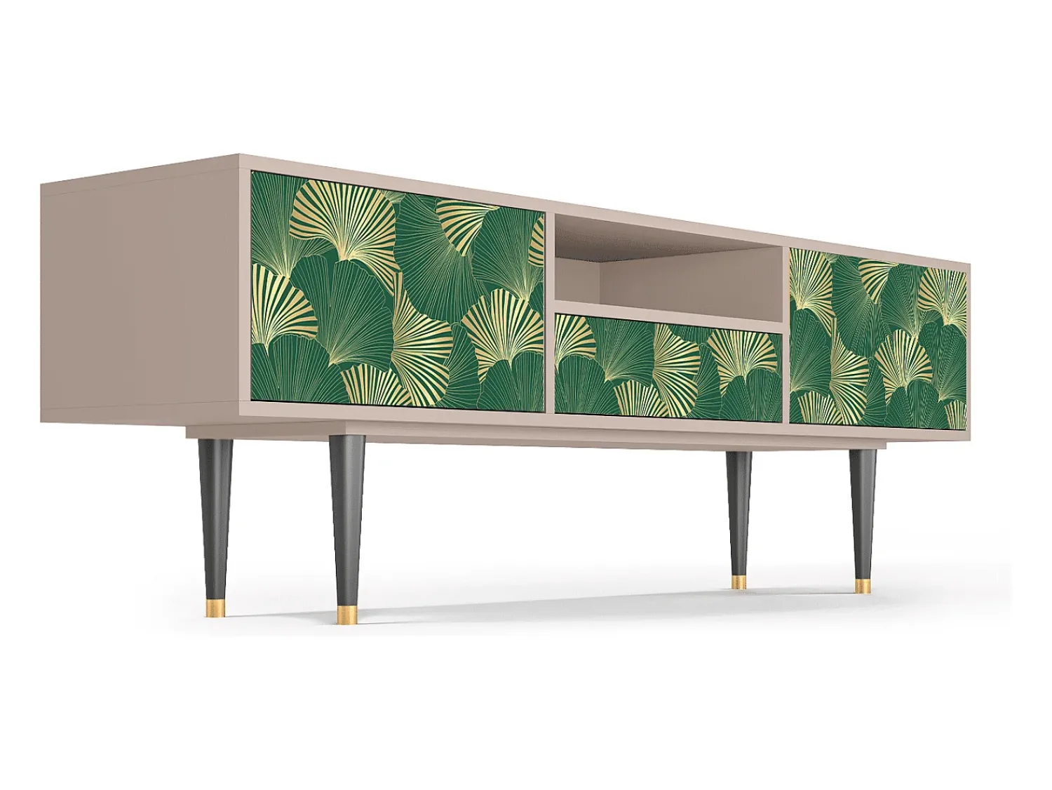 Móvel De Tv| Mueble de TV - 170х59х41 cm - T6 - Gold Ginkgo, Latte Bege