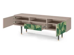 Móvel De Tv| Mueble de TV - 170х59х41 cm - T6 - Gold Ginkgo, Latte Bege