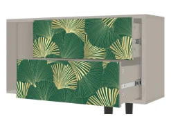 Móvel De Tv| Mueble de TV - 170х69х48 cm - T1 - Gold Ginkgo, Areia Bege