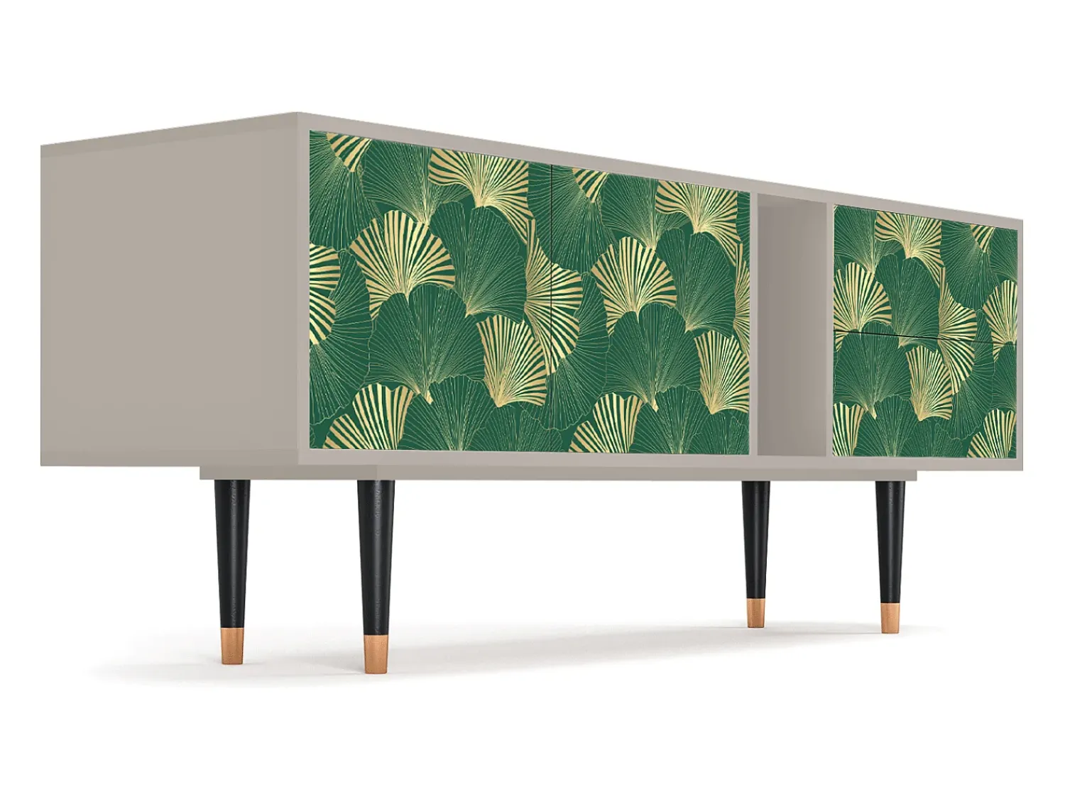 Móvel De Tv| Mueble de TV - 170х69х48 cm - T1 - Gold Ginkgo, Areia Bege
