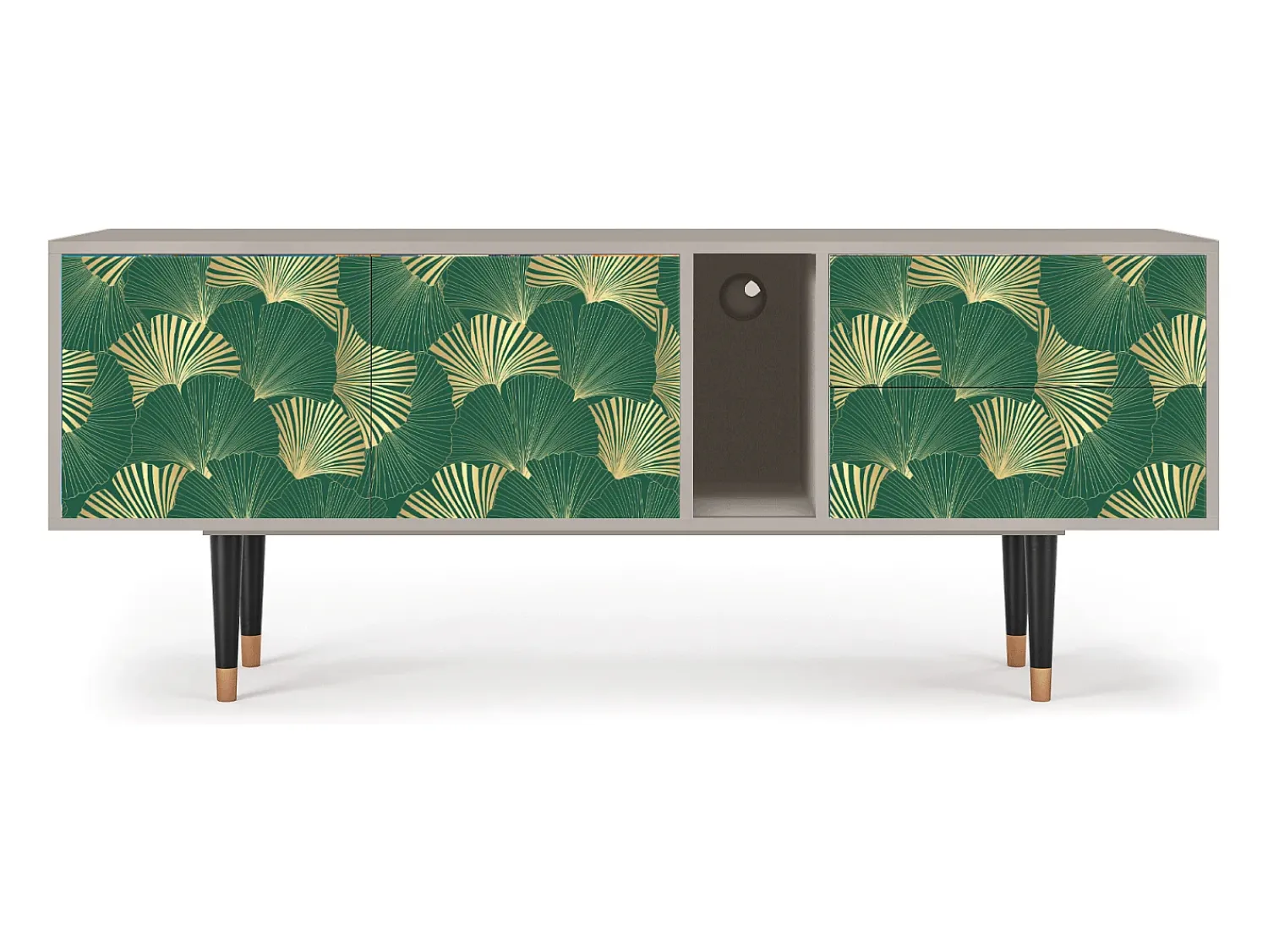 Móvel De Tv| Mueble de TV - 170х69х48 cm - T1 - Gold Ginkgo, Areia Bege