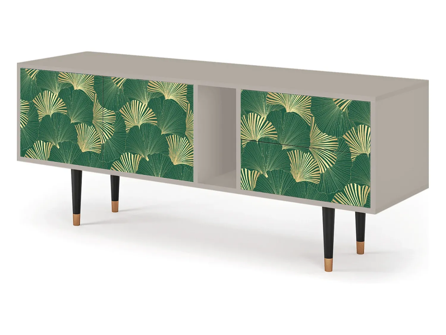 Móvel De Tv| Mueble de TV - 170х69х48 cm - T1 - Gold Ginkgo, Areia Bege