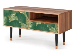 Hot Mueble de TV - 115х59х48 cm - T3 - Gold Ginkgo, Nogueira Castanho