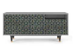 Best Mueble de TV - 125х56х41 cm - T7 - Golden Empire, Cinza Cinzento