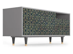 Best Mueble de TV - 125х56х41 cm - T7 - Golden Empire, Cinza Cinzento