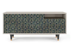 New Mueble de TV - 125х56х41 cm - T7 - Golden Empire, Areia Bege