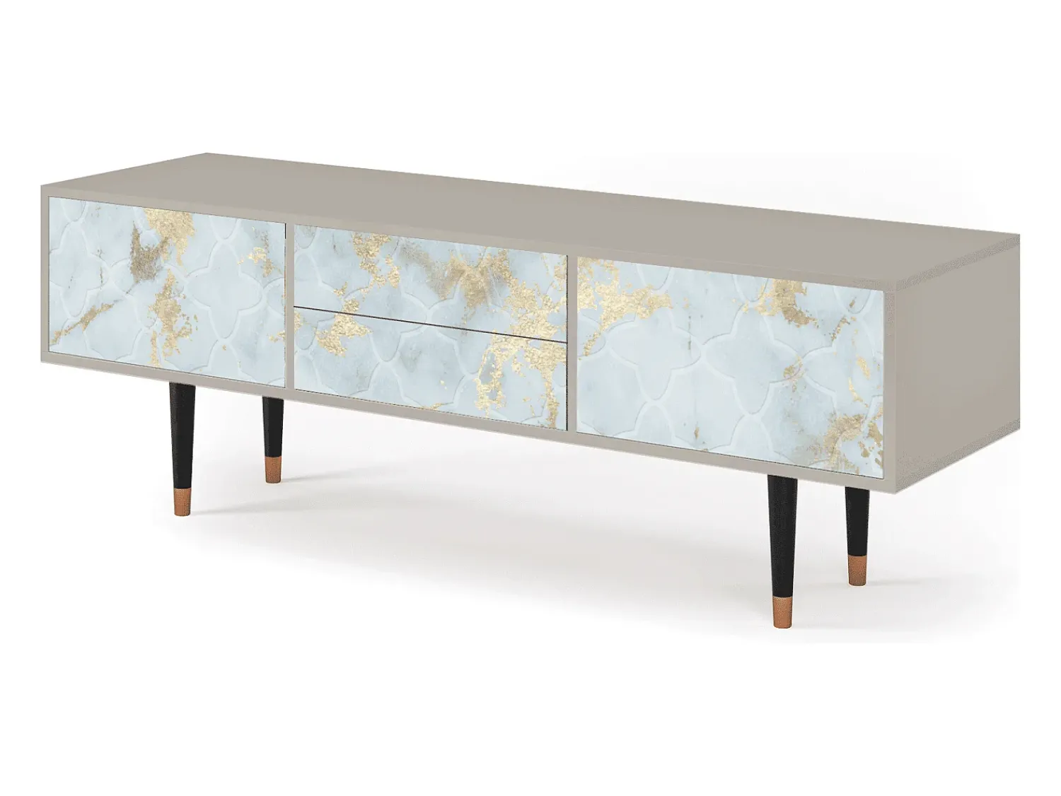Móvel De Tv* Mueble de TV - 170х59х48 cm - T4 - Golden Waves, Areia Bege