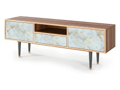 Mueble de TV - 170х59х41 cm - T6 - Golden Waves, Nogueira Castanho