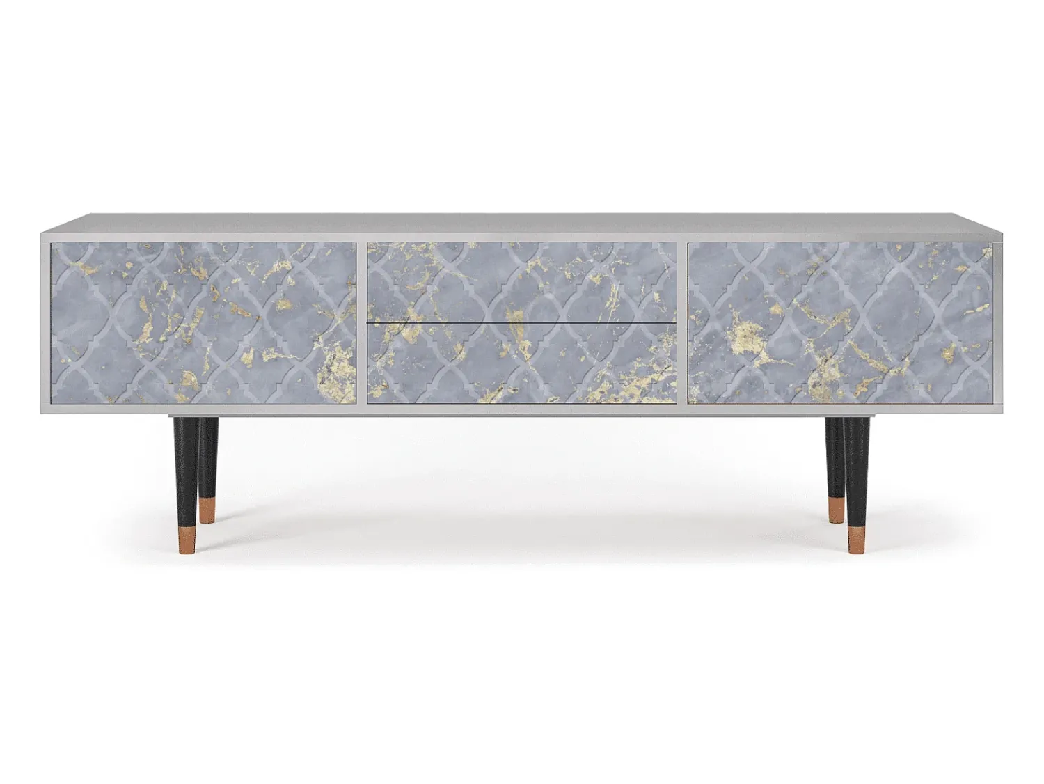 Hot Mueble de TV - 170х59х48 cm - T4 - Golden Smoke, Cinza Cinzento