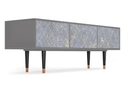 Hot Mueble de TV - 170х59х48 cm - T4 - Golden Smoke, Cinza Cinzento