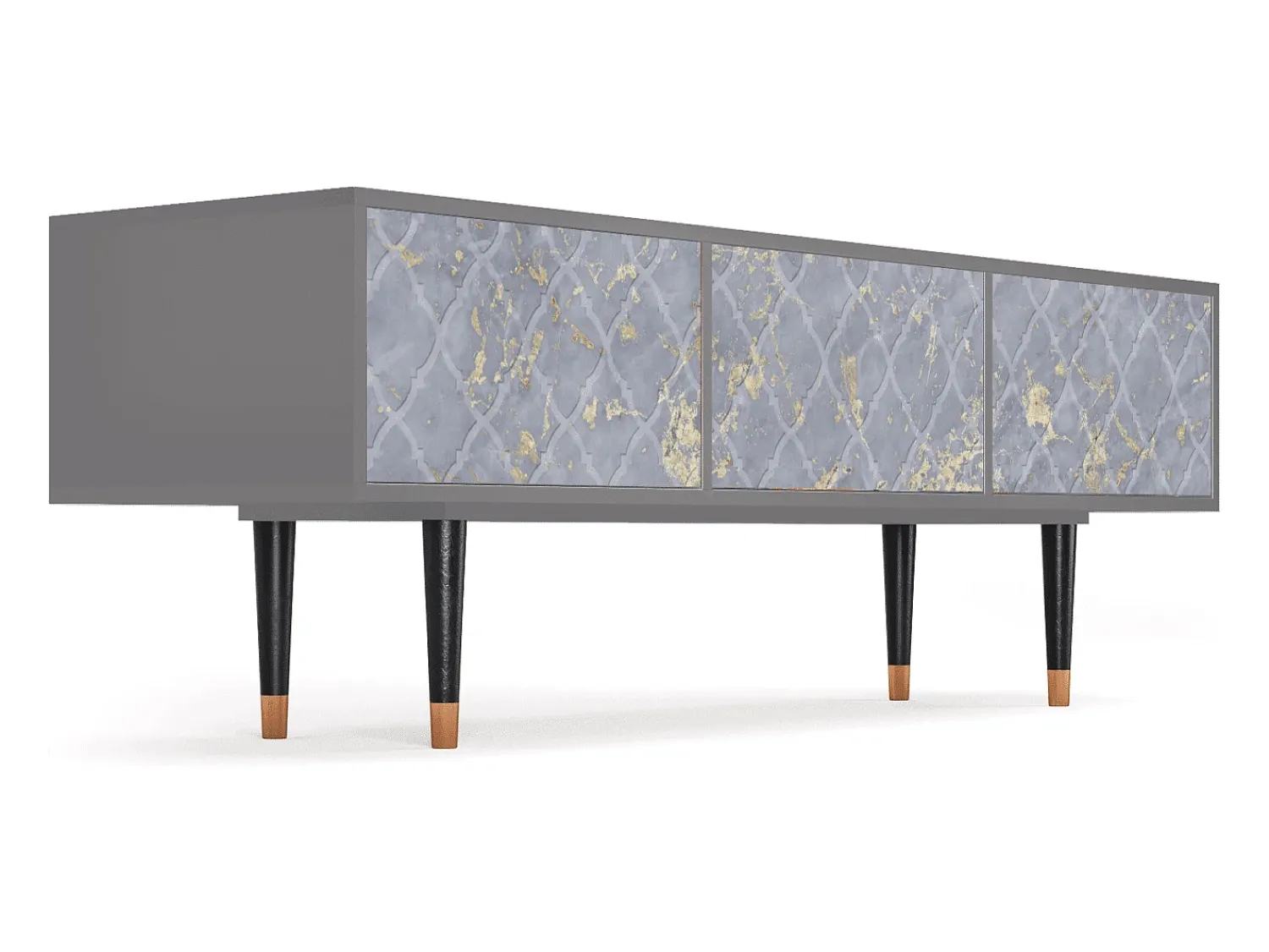 Hot Mueble de TV - 170х59х48 cm - T4 - Golden Smoke, Cinza Cinzento