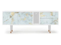 Mueble de TV - 170х69х48 cm - T1 - Golden Waves, Branco^ Móvel De Tv