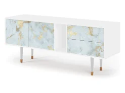 Mueble de TV - 170х69х48 cm - T1 - Golden Waves, Branco^ Móvel De Tv