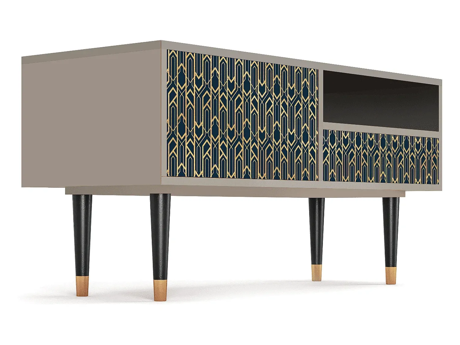 Mueble de TV - 115х59х48 cm - T3 - Golden Empire, Areia^ Móvel De Tv
