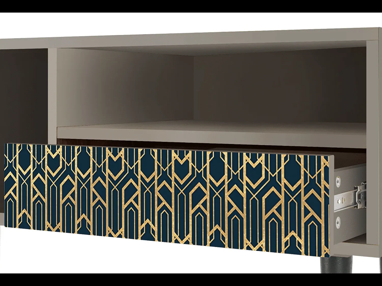 Mueble de TV - 115х59х48 cm - T3 - Golden Empire, Areia^ Móvel De Tv