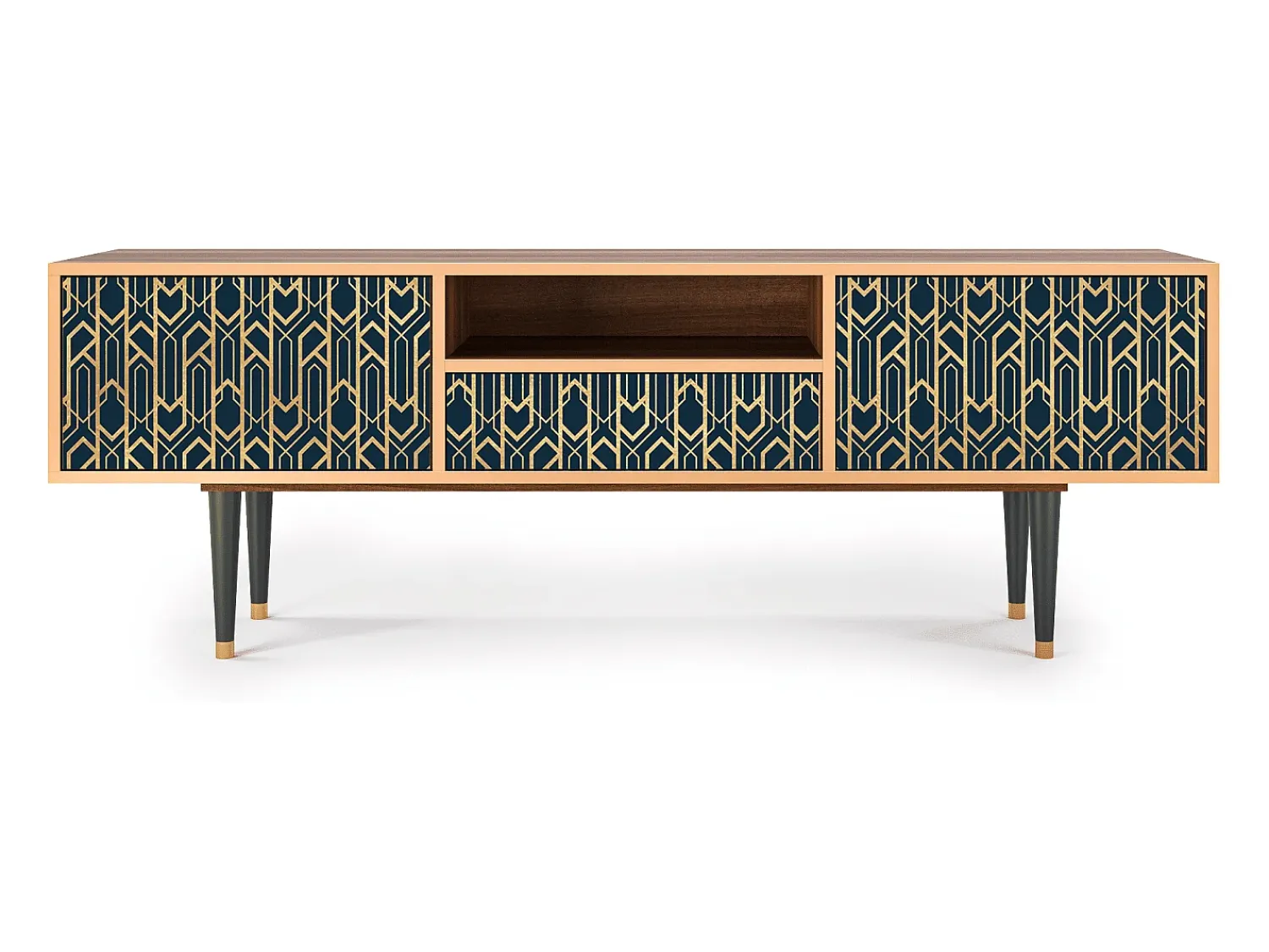Clearance Mueble de TV - 170х59х41 cm - T6 - Golden Empire, Nogueira Castanho