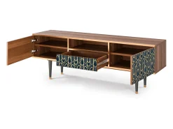 Clearance Mueble de TV - 170х59х41 cm - T6 - Golden Empire, Nogueira Castanho