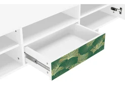 Mueble de TV - 170х59х41 cm - T6 - Gold Ginkgo, Branco^ Móvel De Tv