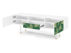Mueble de TV - 170х59х41 cm - T6 - Gold Ginkgo, Branco^ Móvel De Tv