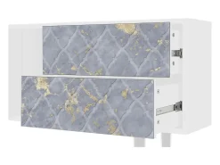Mueble de TV - 170х69х48 cm - T1 - Golden Smoke, Branco^ Móvel De Tv