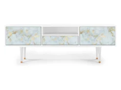 Móvel De Tv| Mueble de TV - 170х59х41 cm - T6 - Golden Waves, Branco Bege