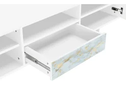 Móvel De Tv| Mueble de TV - 170х59х41 cm - T6 - Golden Waves, Branco Bege