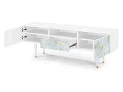 Móvel De Tv| Mueble de TV - 170х59х41 cm - T6 - Golden Waves, Branco Bege