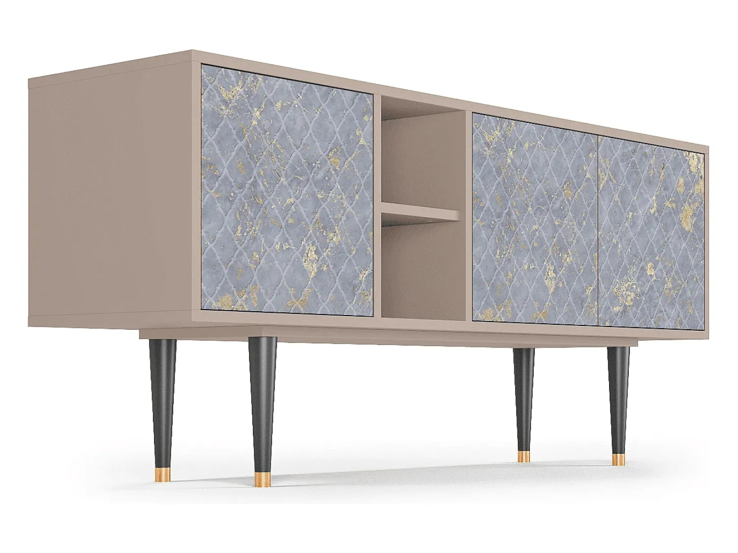 Mueble de TV - 150х69х41 cm - T5 - Golden Smoke, Latte^ Móvel De Tv