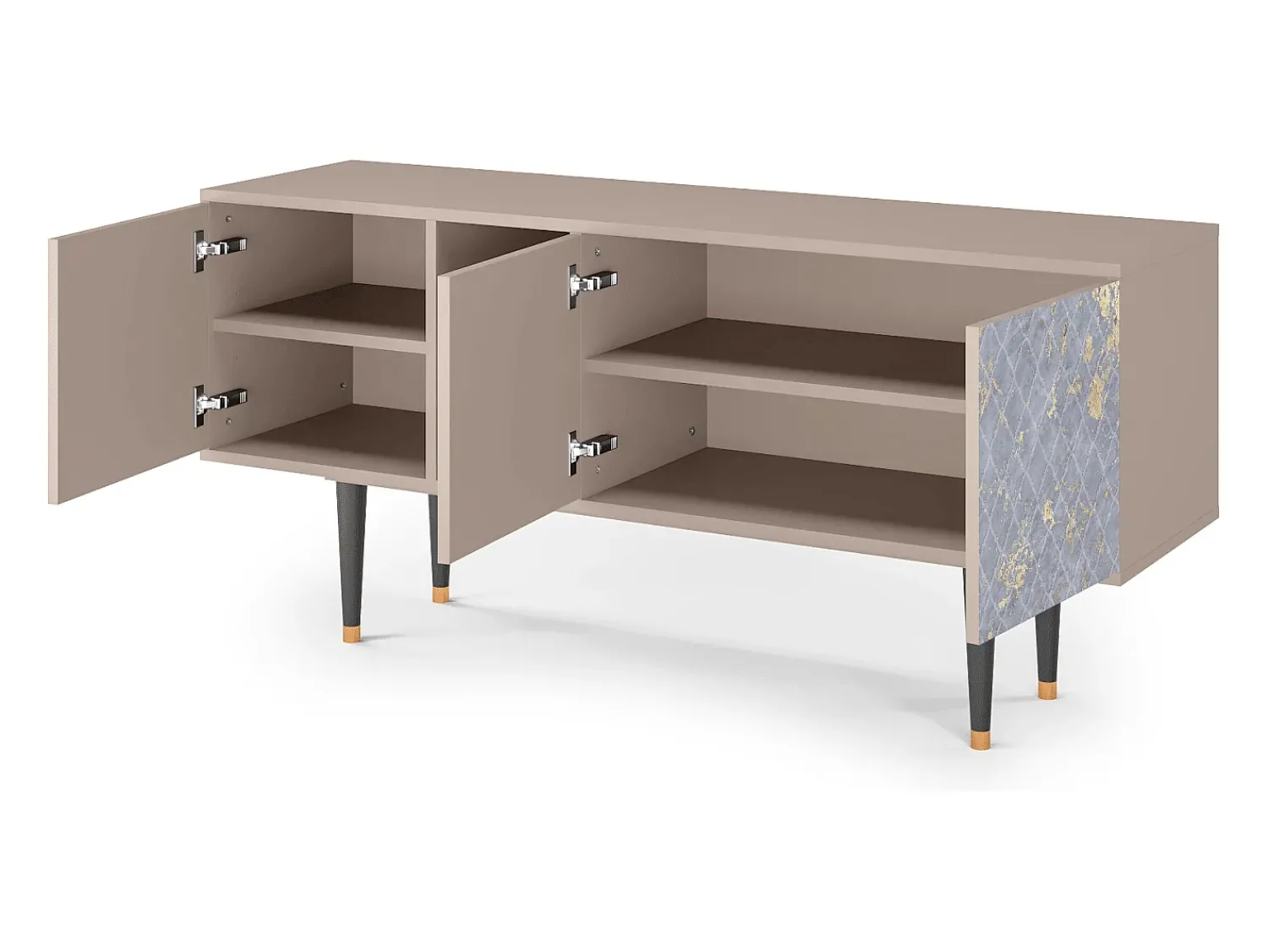 Mueble de TV - 150х69х41 cm - T5 - Golden Smoke, Latte^ Móvel De Tv