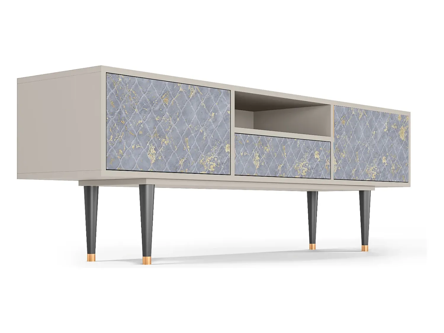 Móvel De Tv| Mueble de TV - 170х59х41 cm - T6 - Golden Smoke, Areia Bege