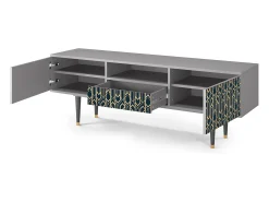 Móvel De Tv| Mueble de TV - 170х59х41 cm - T6 - Golden Empire, Cinza Cinzento