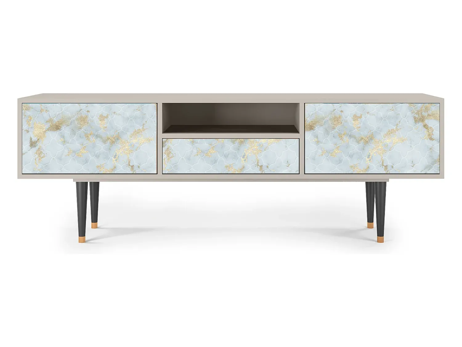 Móvel De Tv| Mueble de TV - 170х59х41 cm - T6 - Golden Waves, Areia Bege