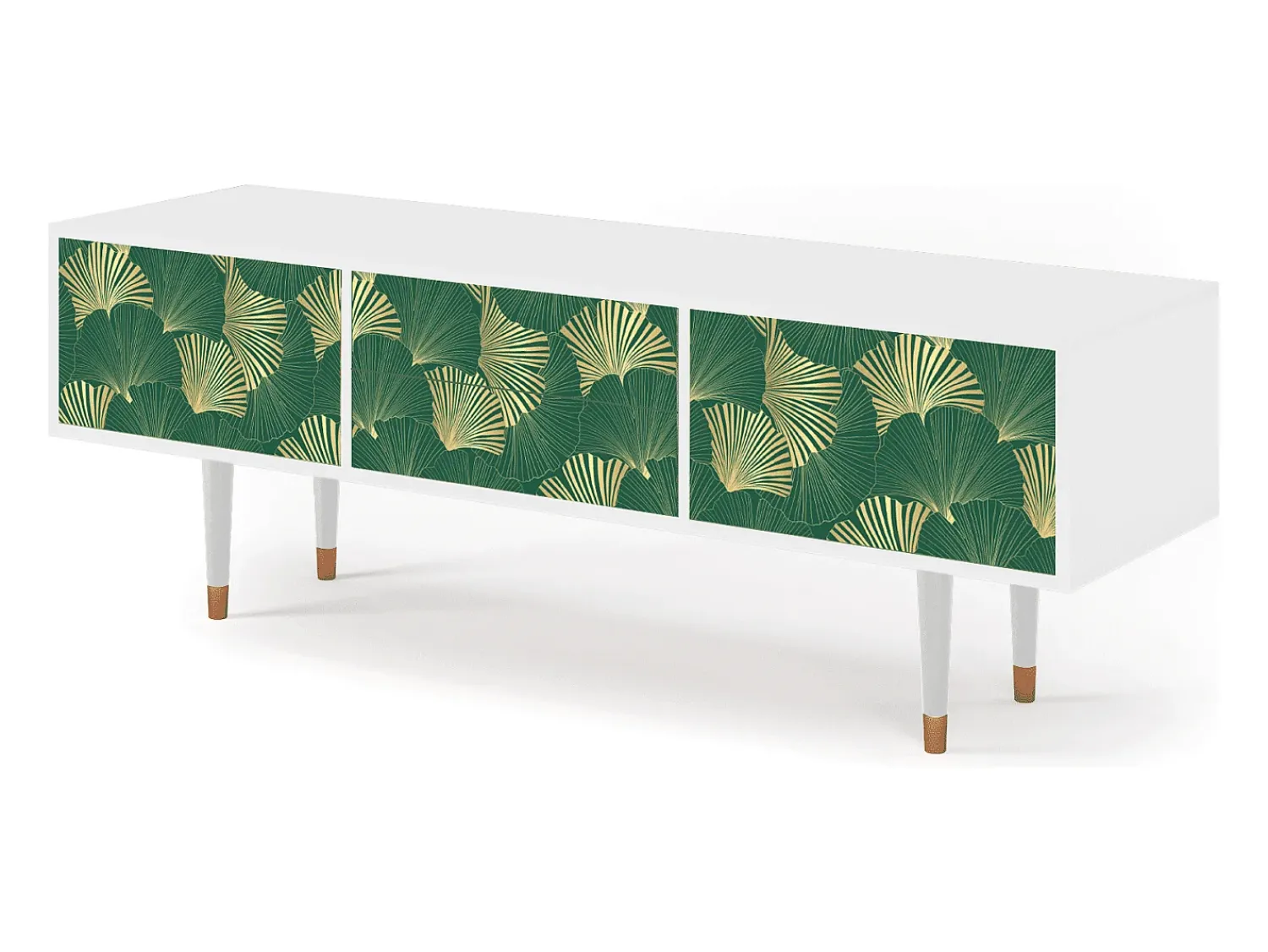 Mueble de TV - 170х59х48 cm - T4 - Gold Ginkgo, Branco^ Móvel De Tv