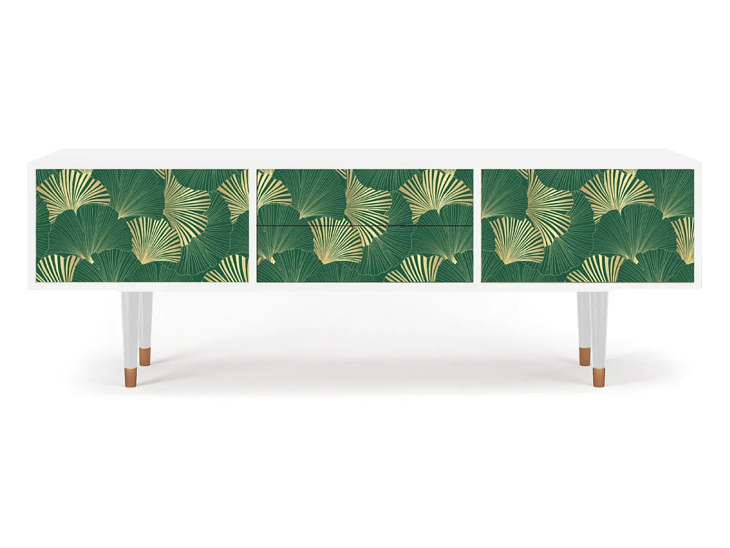Mueble de TV - 170х59х48 cm - T4 - Gold Ginkgo, Branco^ Móvel De Tv